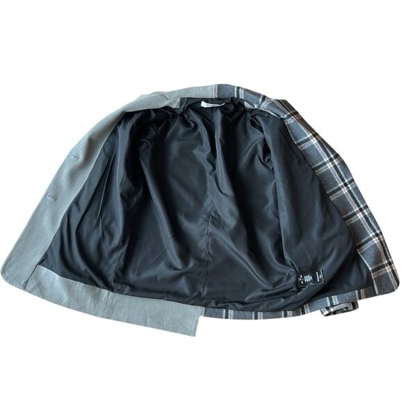 13De Marzo Plaid Blazer Jacket Grey - Picture 5 of 16